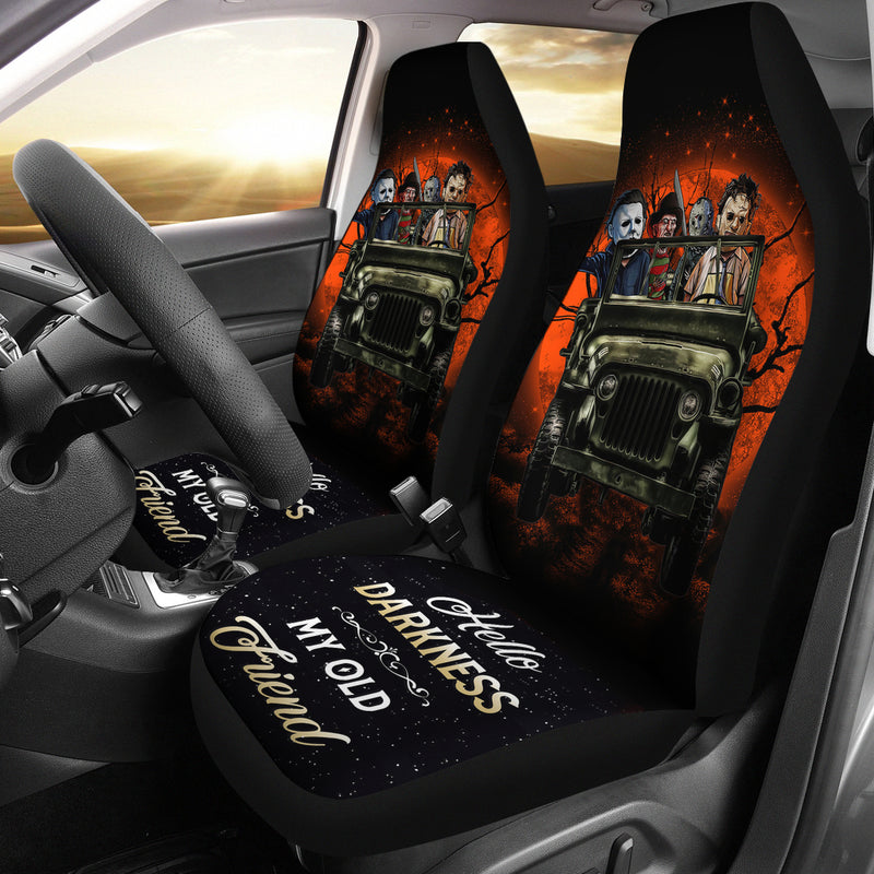 Moonlight Halloween Horror Movies Ride Jeep Funny Premium Custom Car Seat Covers Decor Protectors Nearkii