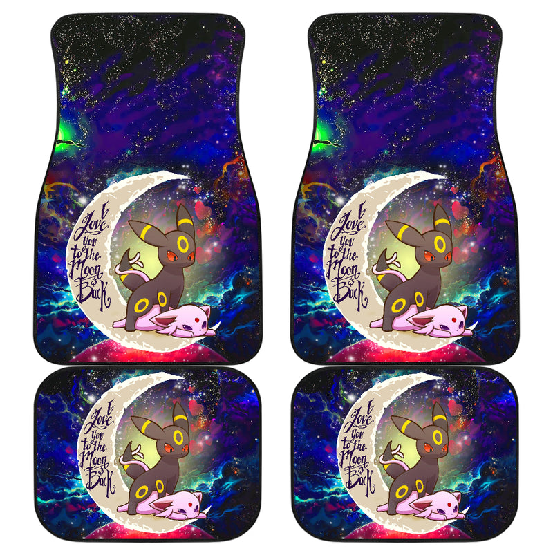 Umbreon Espeon Eevee Evolution Pokemon Love You To The Moon Galaxy Car Floor Mats Car Accessories Nearkii