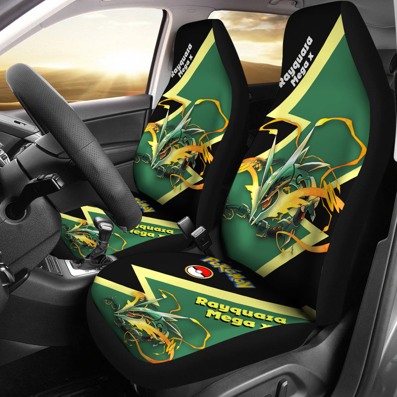 Mega Rayquaza X Pokemon Premium Custom Car Seat Covers Decor Protectors Nearkii