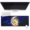 Pikachu Pokemon Sleep Love You To The Moon Galaxy Mouse Mat Nearkii