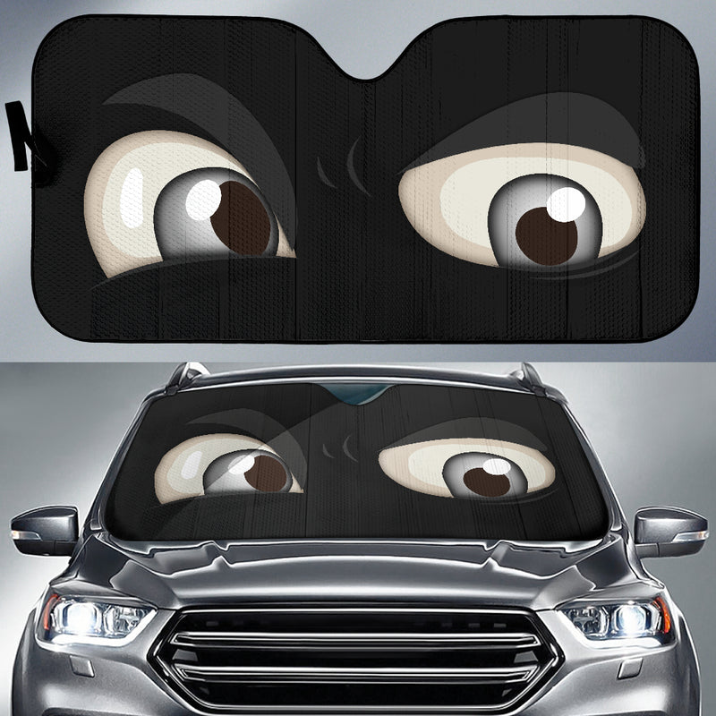 Black Challenging Cartoon Eyes Car Auto Sun Shades Windshield Accessories Decor Gift Nearkii
