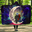 Jack And Sally Nightmare Before Christmas Love You To The Moon Galaxy Economy Hooded Blanket Nearkii