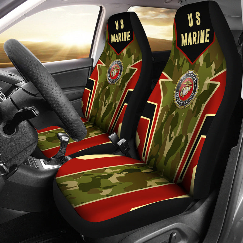 Best US Marine Corps Premium Custom Car Seat Covers Decor Protector Nearkii