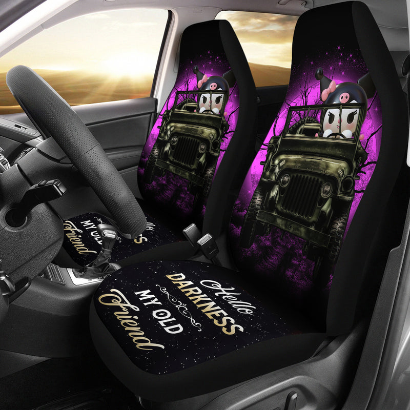 Kuromi Anime Ride Jeep Halloween Moonlight Premium Custom Car Seat Covers Decor Protectors Nearkii