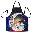 Jujutsu Kaisen Gojo Sukuna Love You To The Moon Galaxy Custom Apron Best Gift For Anyone Who Loves Cooking