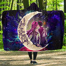 SAO Sword Art Online Asuna Kirito Love You To The Moon Galaxy Economy Hooded Blanket Nearkii