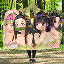 Kimetsu No Yaiba Girl 1 Economy Hooded Blanket Nearkii