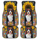 Bernese Mountain Dog Sunflower Hippie Car Floor Mats Car Accessories Nearkii