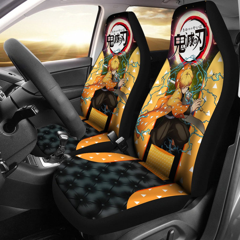 Zenitsu Demon Slayer Anime Custom Car Premium Custom Car Seat Covers Decor Protectors Nearkii