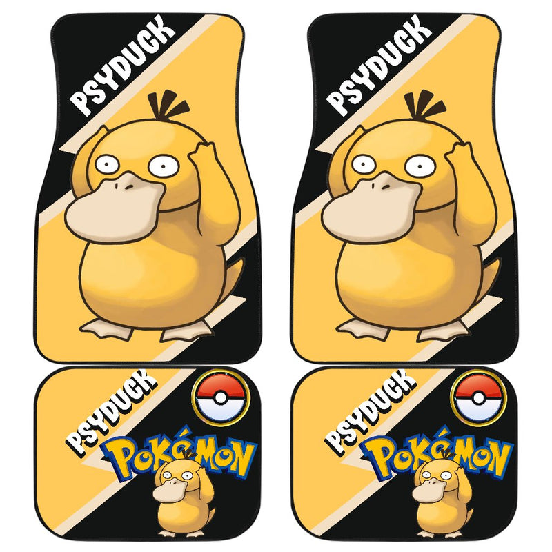 Psyduck Car Floor Mats Custom Anime Pokemon Car Interior Accessories Nearkii