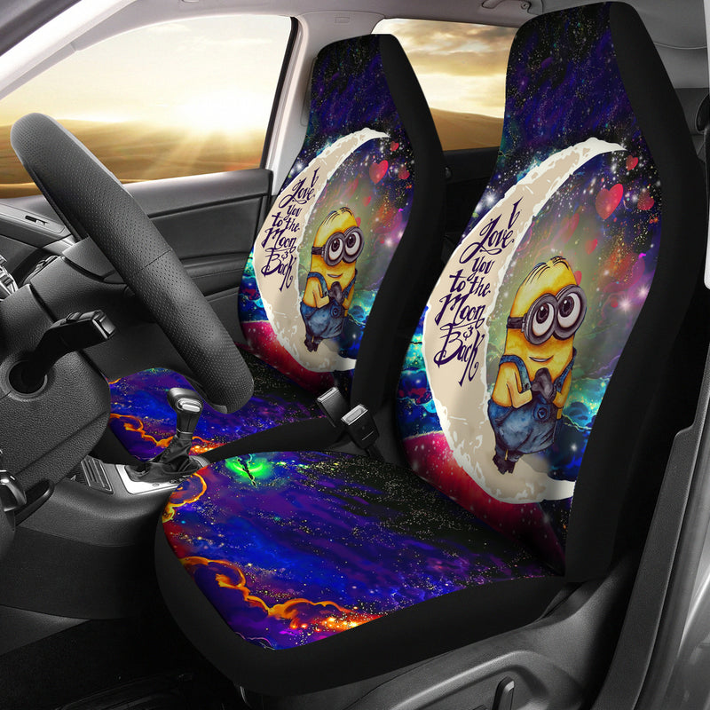 Cute Minions Despicable Me Love You To The Moon Galaxy Car Seat Covers Nearkii