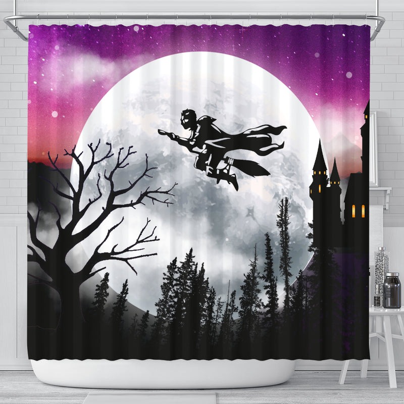 Harry Potter Moon Night Shower Curtain Nearkii