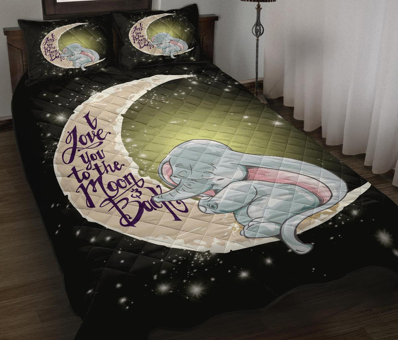 Baby Elephant To The Moon Quilt Bed Sets Nearkii