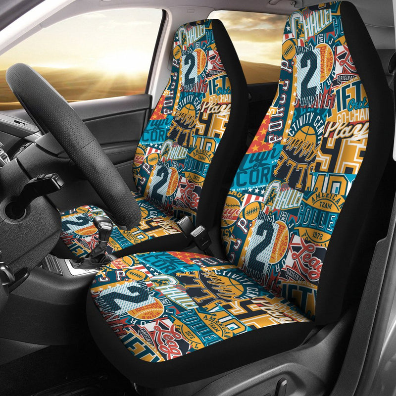 Best Vintage American College Sports Premium Custom Car Seat Covers Decor Protector Nearkii