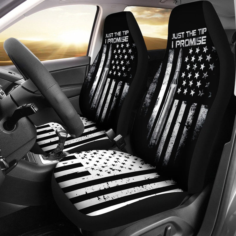 Best Veteran Just The Tip I Promise Us Flag Premium Custom Car Seat Covers Decor Protector Nearkii