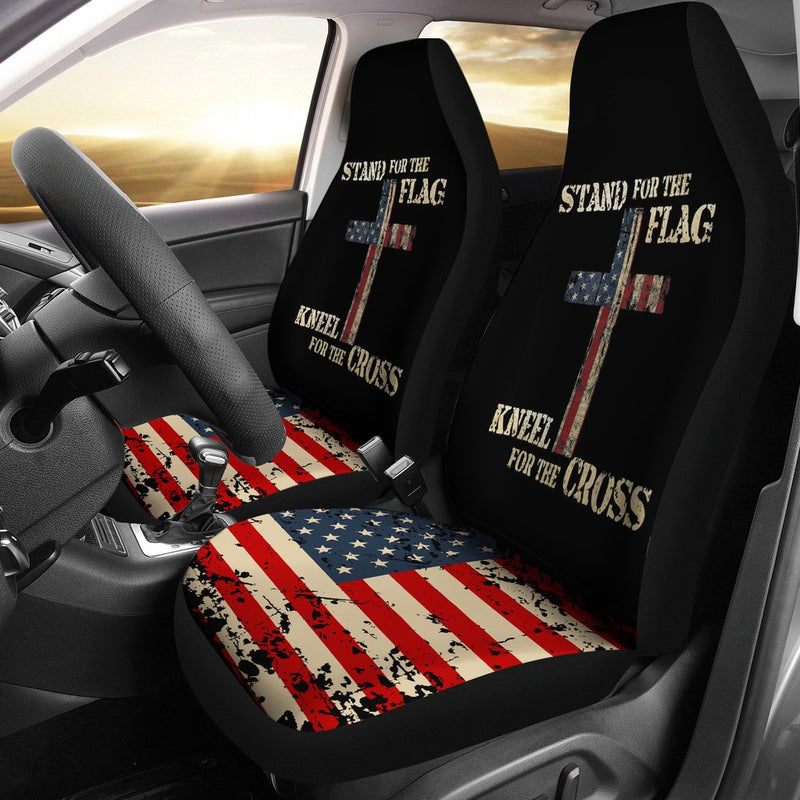 Best Stand For The Flag Kneel For The Cross Premium Custom Car Seat Covers Decor Protector Nearkii