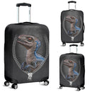 Cute Blue Velociraptor Jurassic World Dinousaur Luggage Cover Suitcase Protector Nearkii