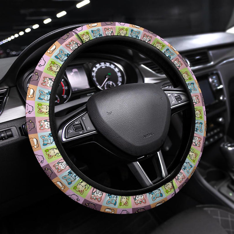 Eeveelutions Pokemon Car Steering Wheel Cover 3 Nearkii