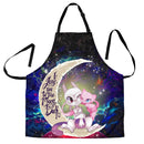 Pokemon Couple Mew Mewtwo Love You To The Moon Galaxy Custom Apron Best Gift For Anyone Who Loves Cooking