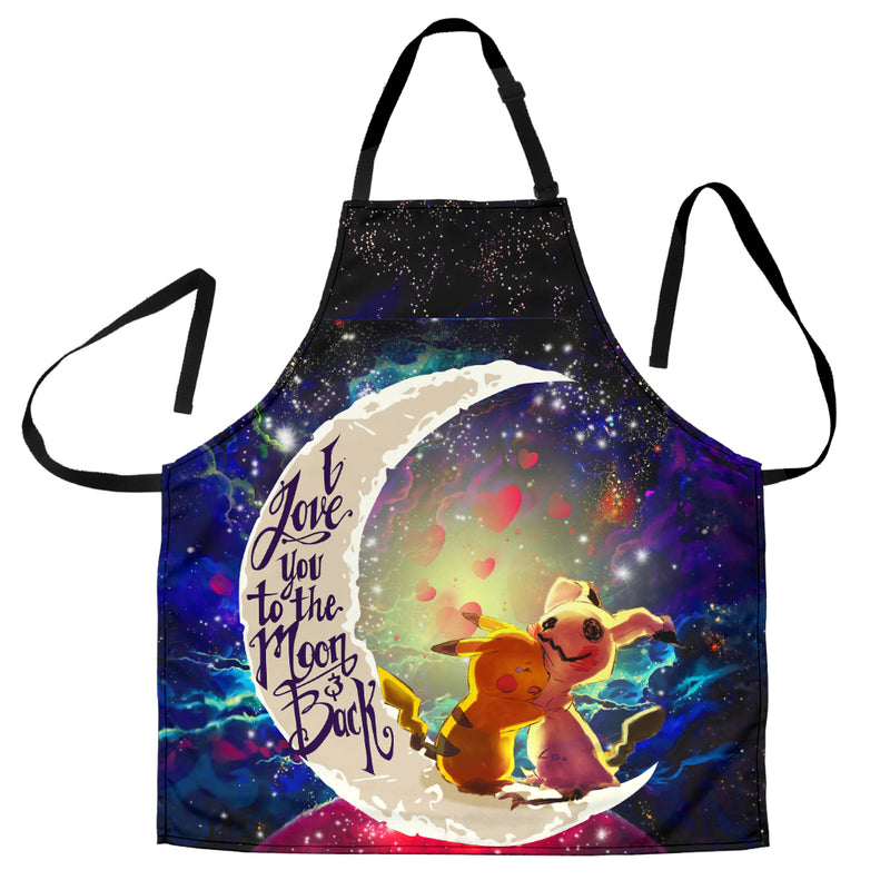 Pikachu Horro Love You To The Moon Galaxy 1 Custom Apron Best Gift For Anyone Who Loves Cooking