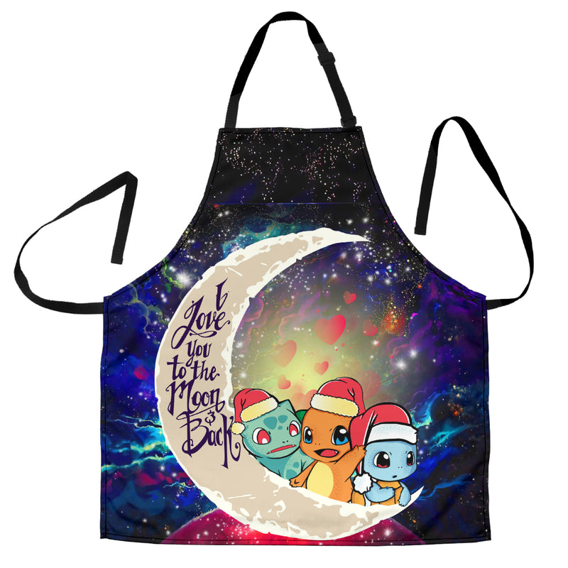 Pokemon Friends Gen 1 Love You To The Moon Galaxy Custom Apron Best Gift For Anyone Who Loves Cooking