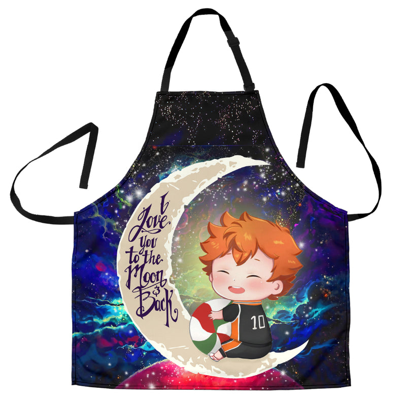 Cute Hinata Haikyuu Love You To The Moon Galaxy Custom Apron Best Gift For Anyone Who Loves Cooking