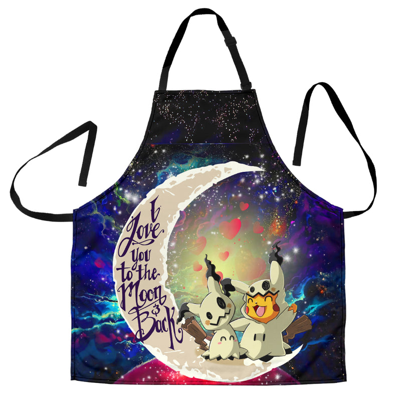 Pikachu Horro Love You To The Moon Galaxy Custom Apron Best Gift For Anyone Who Loves Cooking