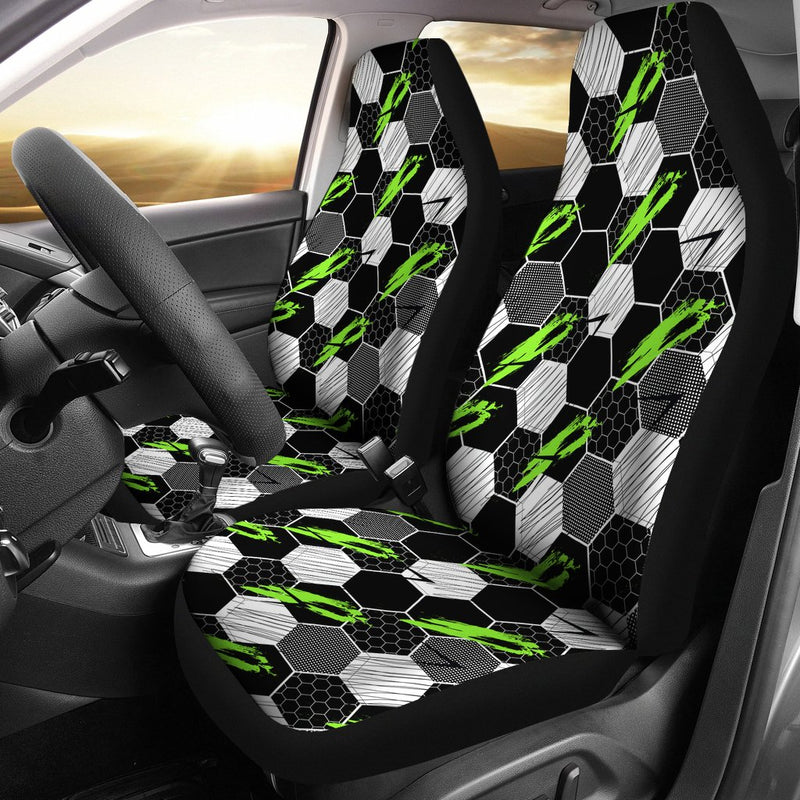 Best Abstract Seamless Soccer Pattern Premium Custom Car Seat Covers Decor Protector Nearkii