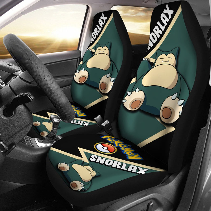 Snorlax Car Seat Covers Custom Anime Pokemon Car Accessories Nearkii