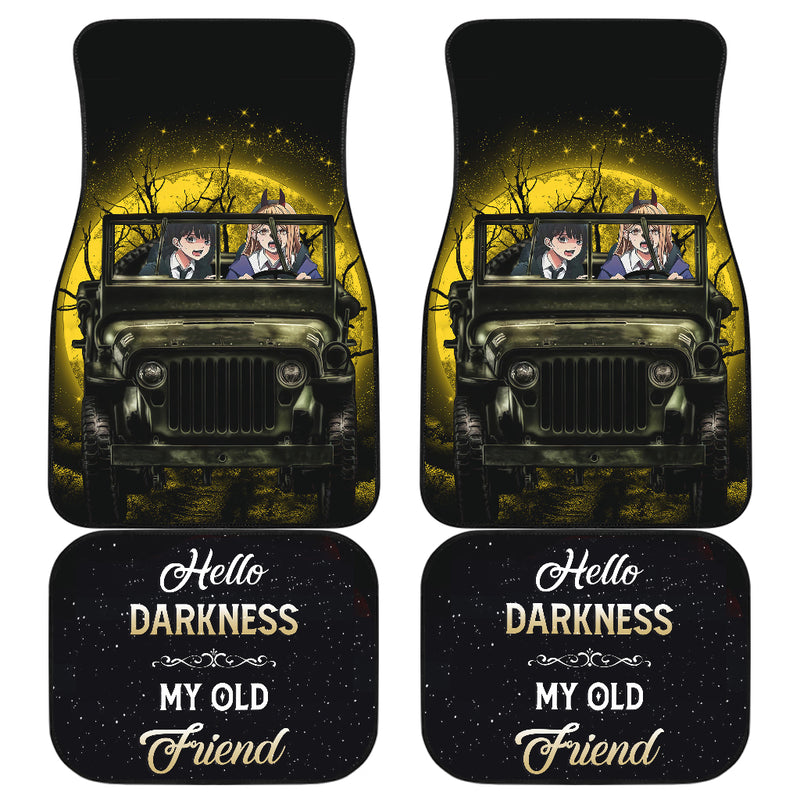 Chainsaw Man Ride Jeep Anime Funny Halloween Moonlight Darkness Car Floor Mats Car Accessories Nearkii