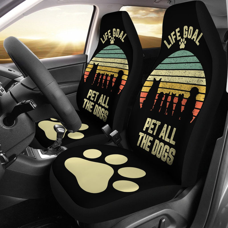 Best Life Goal Pet All The Dogs Premium Custom Car Seat Covers Decor Protector Nearkii