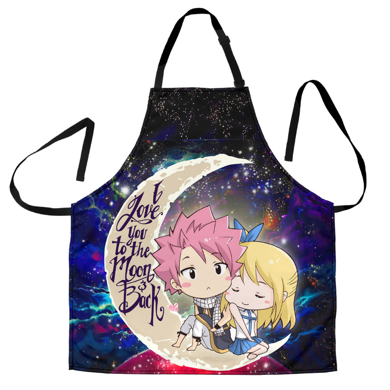 Natsu Fairy Tail Anime Love You To The Moon Galaxy Custom Apron Best Gift For Anyone Who Loves Cooking