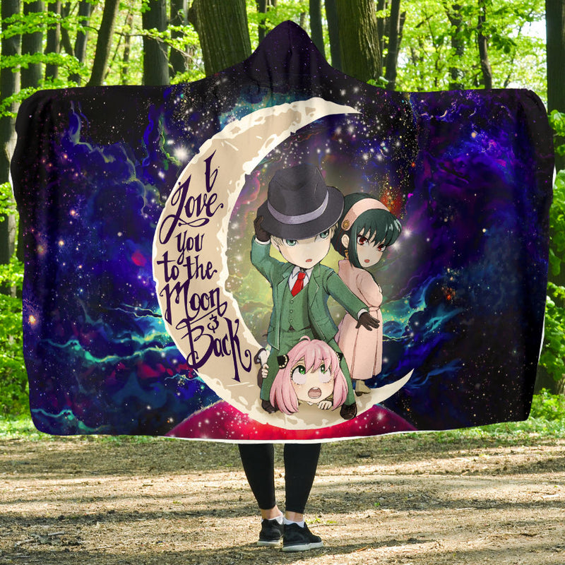 Spy X Family Love You To The Moon Galaxy Economy Hooded Blanket Nearkii