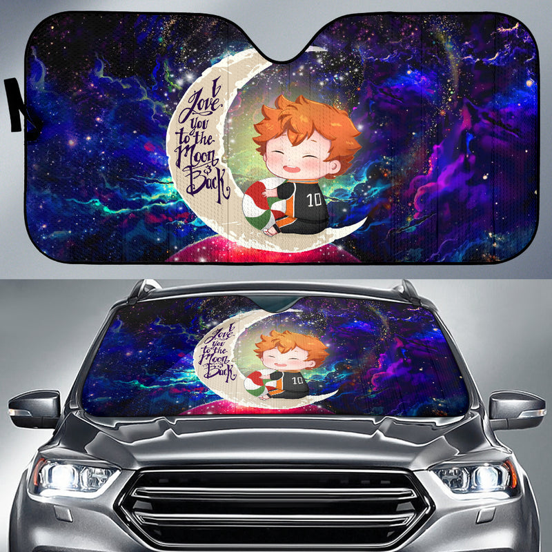 Cute Hinata Haikyuu Love You To The Moon Galaxy Car Auto Sunshades Nearkii