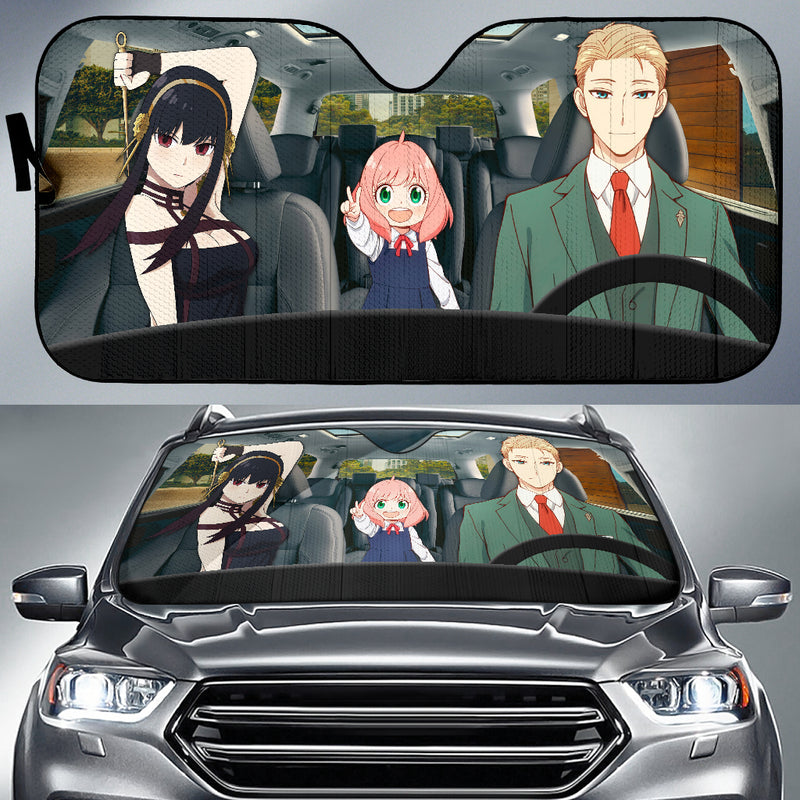 Spy X Family Loid Yor And Anya Driving Car Auto Sunshades Nearkii