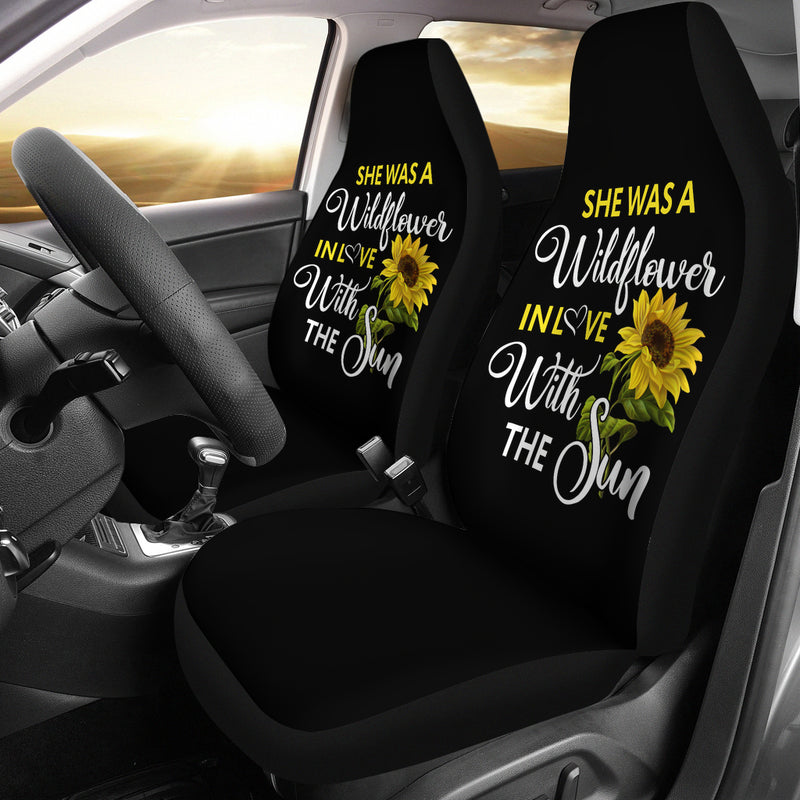 Best Sunflowers She Was A Wildflower Premium Custom Car Seat Covers Decor Protector Nearkii