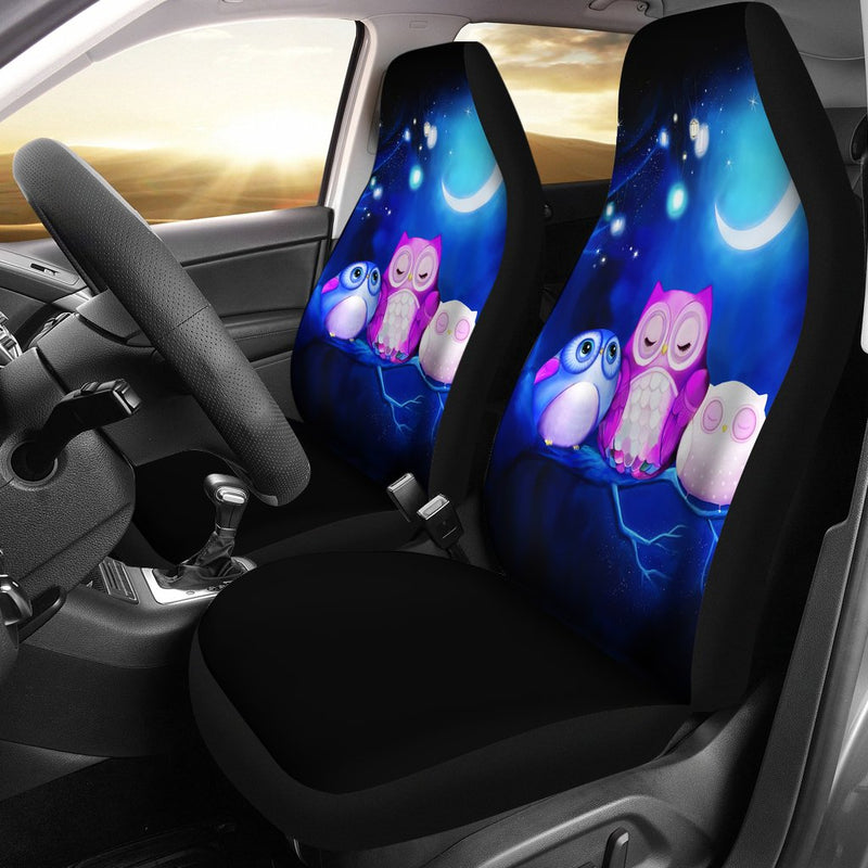 Best Owl Cute Night Premium Custom Car Seat Covers Decor Protector Nearkii