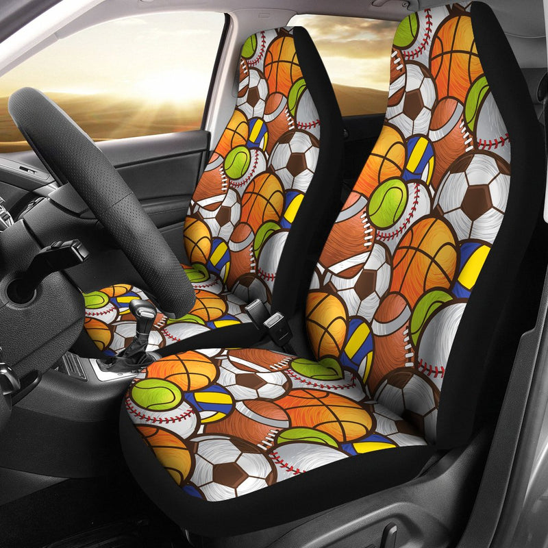 Best Seamless Sport Ball Pattern Premium Custom Car Seat Covers Decor Protector Nearkii