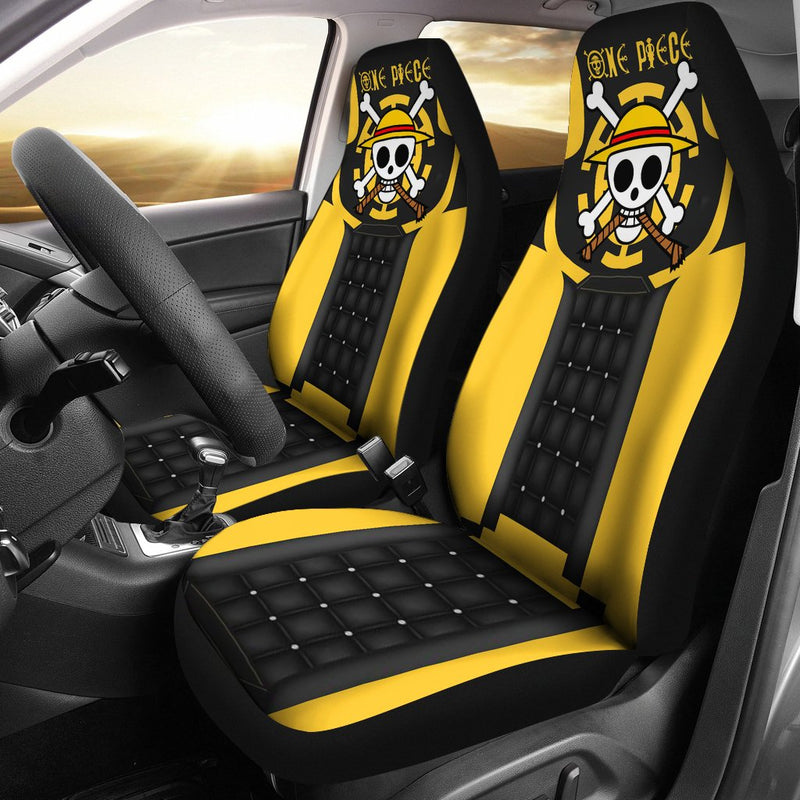 One Piece Skull Yellow Premium Persionalized Car Premium Custom Car Seat Covers Decor Protectors Nearkii