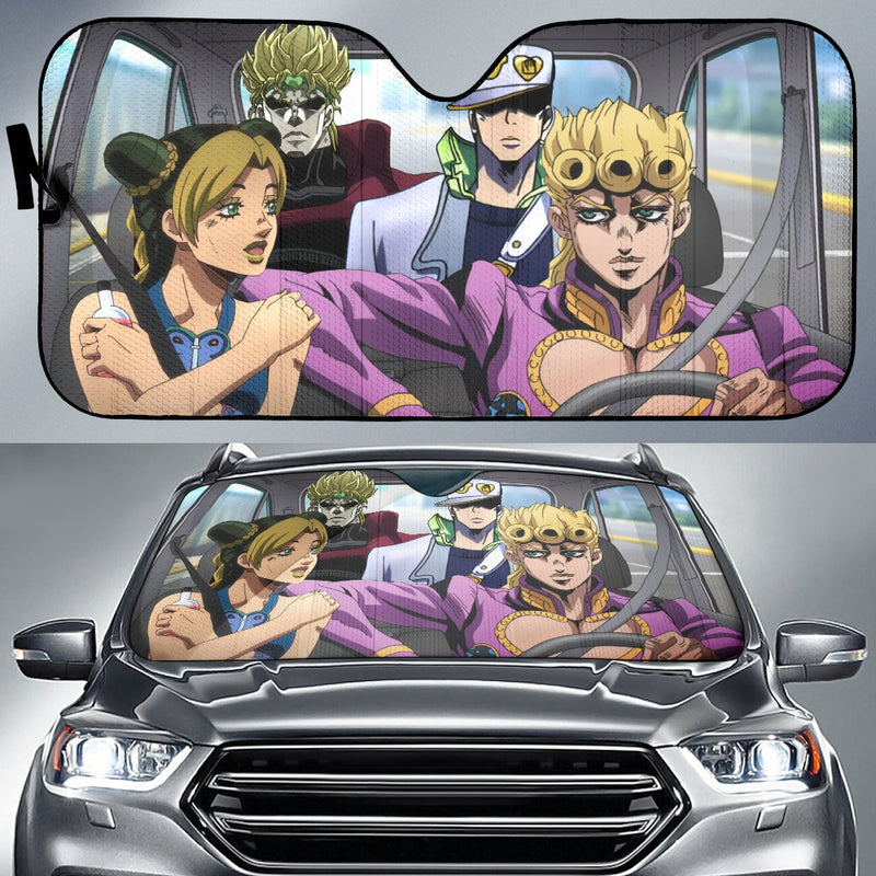 JoJo's Bizarre Adventure Giorno Jolyne Jotaro And Dio Car Auto Sunshades Nearkii