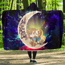 Legend Of Zelda Couple Chibi Couple Love You To The Moon Galaxy Economy Hooded Blanket Nearkii