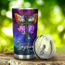 Faith Butterfly Personalized Stainless Steel Tumbler