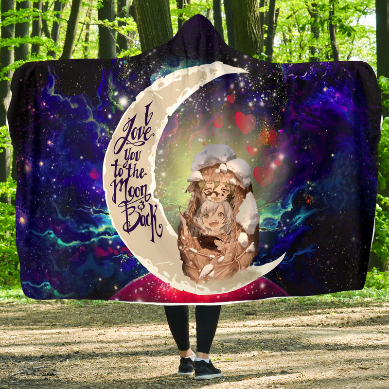 Kimtsu no yaiba Love You To The Moon Galaxy Economy Hooded Blanket Nearkii