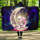 Pokemon Couple Mew Mewtwo Love You To The Moon Galaxy Economy Hooded Blanket Nearkii