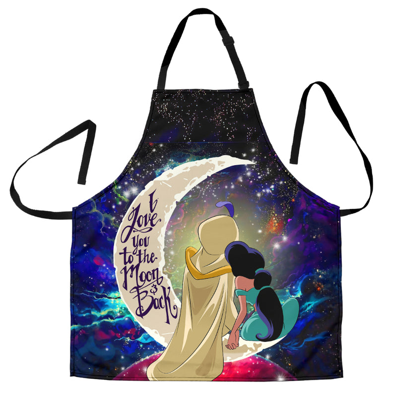 Aladin Couple Love You To The Moon Galaxy Custom Apron Best Gift For Anyone Who Loves Cooking Nearkii
