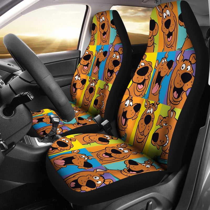 Scooby Doo Face Premium Custom Car Seat Covers Decor Protectors Nearkii