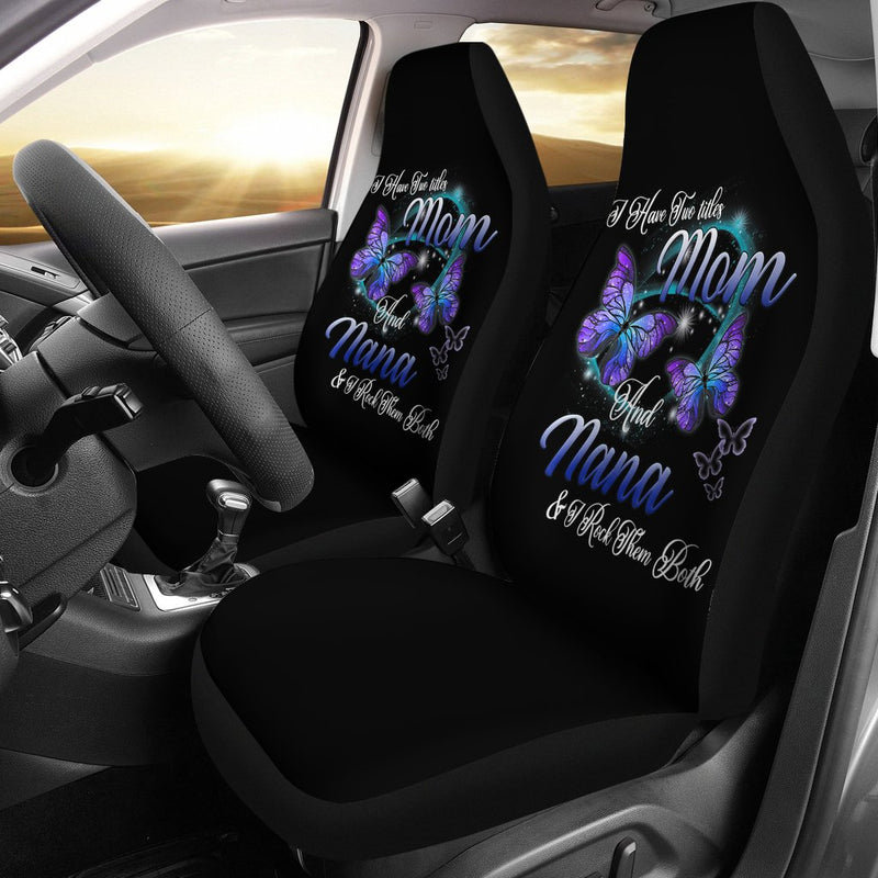 Best Butterfly I Have Two Titles Mom And Nana Premium Custom Car Seat Covers Decor Protector Nearkii