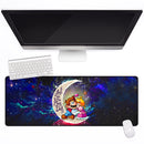 Mario Couple Love You To The Moon Galaxy Mouse Mat Nearkii