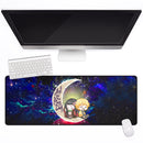 Zenitsu And Nezuko Chibi Demon Slayer Love You To The Moon Galaxy Mouse Mat Nearkii