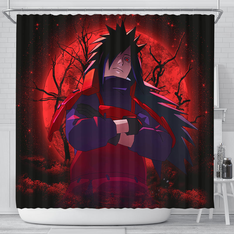 Uchiha Madara Anime Moonlight Shower Curtain Nearkii